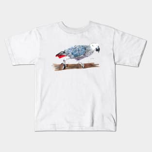 African Grey Parrot 2 Kids T-Shirt